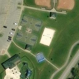 Sand Volleyball Court, Mount Washington, KY — aerial view