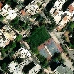 Ανοιχτό γήπεδο βόλεϋ — aerial view