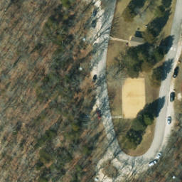Sand Volleyball Court, Camdenton, MO — aerial view