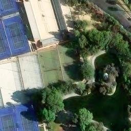 Sand Volleyball Court — aerial view