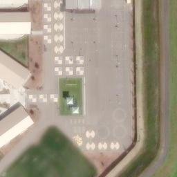 Sand Volleyball Court, Bethel Island, CA — aerial view