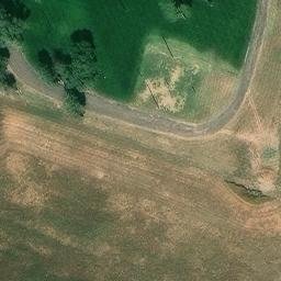 Sand Volleyball Court, Syracuse, KS — aerial view