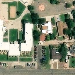 Sand Volleyball Court, La Junta, CO — aerial view