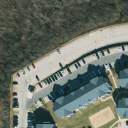 Sand Volleyball Court, Rolla, MO — aerial view
