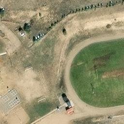 Sand Volleyball Court, Colorado City, CO — aerial view