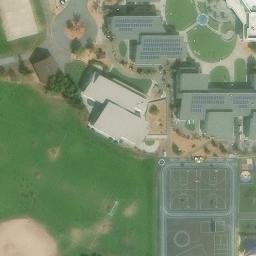 Sand Volleyball Court, Corte Madera, CA — aerial view