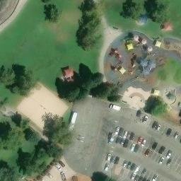 Sand Volleyball Court, Waldon, CA — aerial view