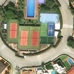 Volleyball Court near Orihuela — aerial view