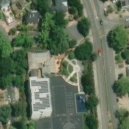 Sand Volleyball Court, Berkeley, CA — aerial view