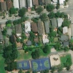 Sand Volleyball Court, Berkeley, CA — aerial view