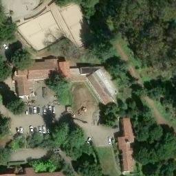 Sand Volleyball Court, Berkeley, CA — aerial view
