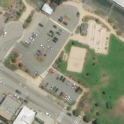 Sand Volleyball Court, Sausalito, CA — aerial view