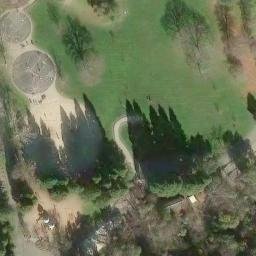 Sand Volleyball Court, Moraga, CA — aerial view