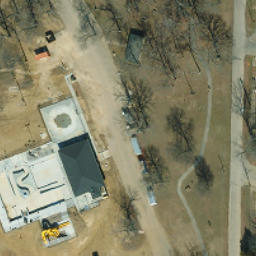 Volleyball Court, Park Hills, MO — aerial view