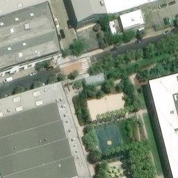 Volleyball court — aerial view
