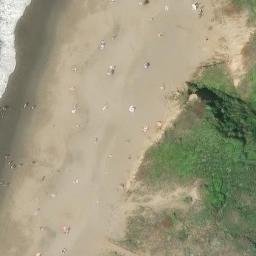 Sand Volleyball Court, San Francisco, CA — aerial view