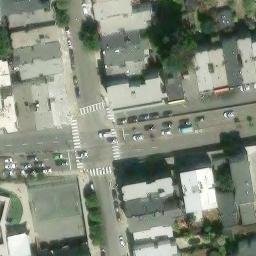 Sand Volleyball Court, Chinatown, CA — aerial view
