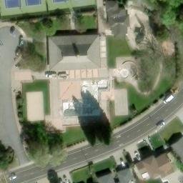 Sand Volleyball Court, San Ramon, CA — aerial view