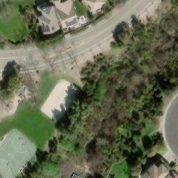 Sand Volleyball Court, Blackhawk, CA — aerial view