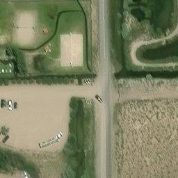 Sand Volleyball Court, CO — aerial view