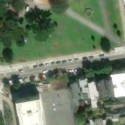 Sand Volleyball Court, San Francisco, CA — aerial view