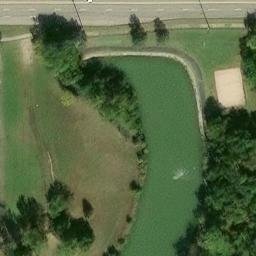 Sand Volleyball Court, Wichita, KS — aerial view