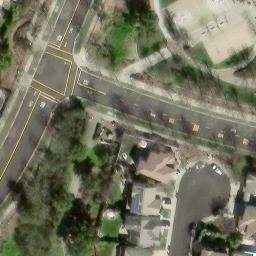 Sand Volleyball Court, Pleasanton, CA — aerial view