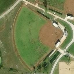 Sand Volleyball Court, Andover, KS — aerial view