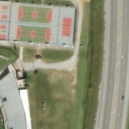 Volleyball Court, Carbondale, IL — aerial view