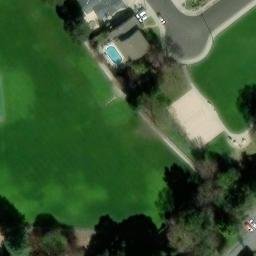 Sand Volleyball Court, Dublin, CA — aerial view