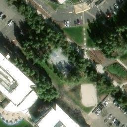 Sand Volleyball Court, Dublin, CA — aerial view