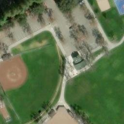 Sand Volleyball Court, Pleasanton, CA — aerial view
