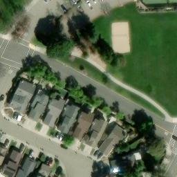 Sand Volleyball Court, Pleasanton, CA — aerial view