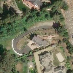 Sand Volleyball Court, Fairview, CA — aerial view