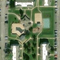 Sand Volleyball Court, Wichita, KS — aerial view