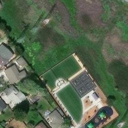 Sand Volleyball Court, Millbrae, CA — aerial view