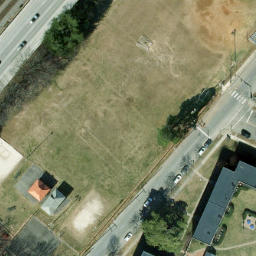 Sand Volleyball Court, Richmond, VA — aerial view