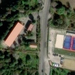 Sand Volleyball Court — aerial view