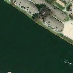 Sand Volleyball Court, Foster City, CA — aerial view