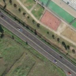 Sand Volleyball Court — aerial view