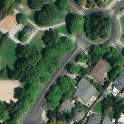 Sand Volleyball Court, Keyes, CA — aerial view
