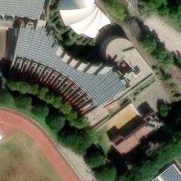 Sand Volleyball Court — aerial view
