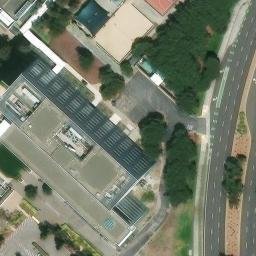Sand Volleyball Court, Redwood Shores, CA — aerial view