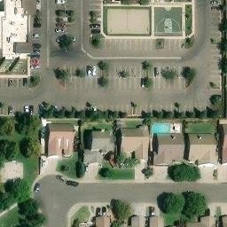 Sand Volleyball Court, Turlock, CA — aerial view