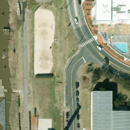 Sand Volleyball Court, Richmond, VA — aerial view