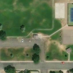 Volleyball Court, Alamosa, CO — aerial view