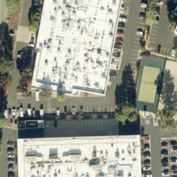 Sand Volleyball Court, East Palo Alto, CA — aerial view