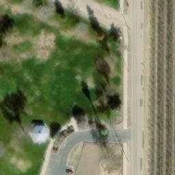 Sand Volleyball Court, Patterson, CA — aerial view