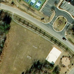 Sand Volleyball Court, VA — aerial view