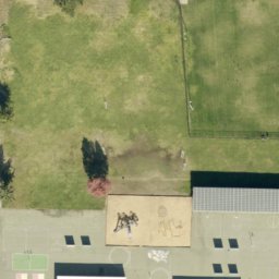 Sand Volleyball Court, Milpitas, CA — aerial view